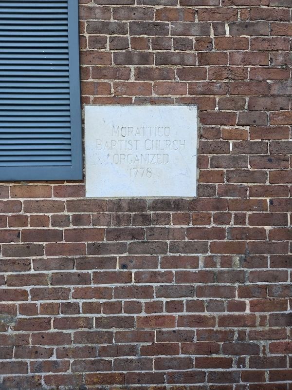 Morattico Baptist Church Stone. Click for full size. Morattico Baptist Church Stone image. Click for full size.