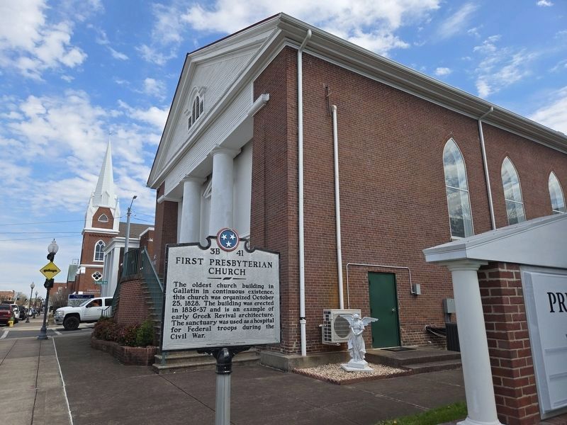 Returned First Presbyterian Church Marker image. Click for full size.