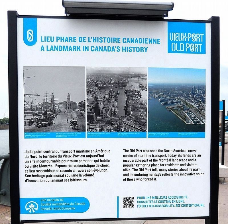 Lieu Phare de l'histoire du Canada/A Landmark in Canada's History Marker (<i>north side</i>). Click for full size. Lieu Phare de l'histoire du Canada/A Landmark in Canada's History Marker (<i>north side</i>) image. Click for full size.