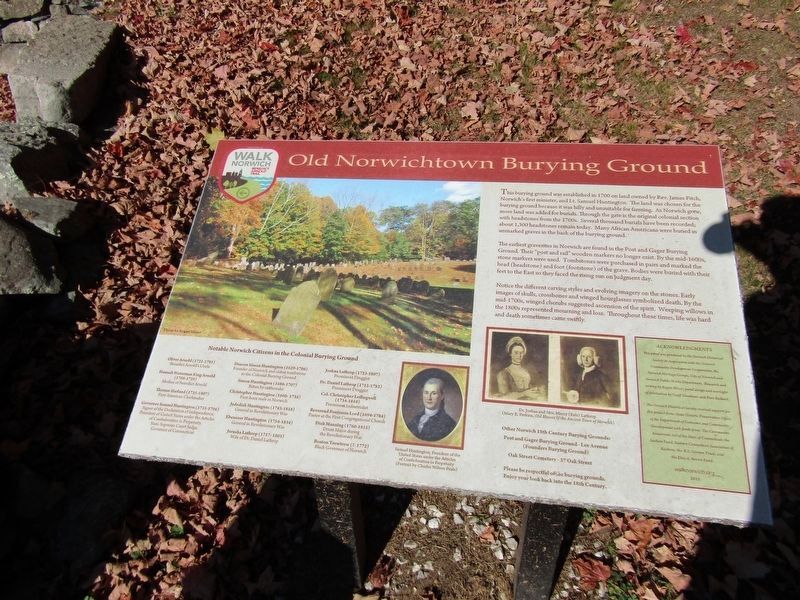 Old Norwichtown Burying Ground Marker image. Click for full size.