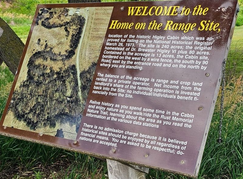 Welcome to the Home on the Range Site Marker image. Click for full size.