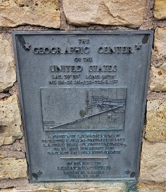 The Geographic Center of the United States Marker image. Click for full size.