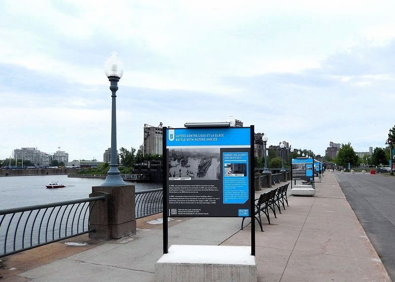 Luttes contre l'eau et la glace/Battle with Waters and Ice Marker (<i>north side</i>). Click for full size. Luttes contre l'eau et la glace/Battle with Waters and Ice Marker (<i>north side</i>) image. Click for full size.