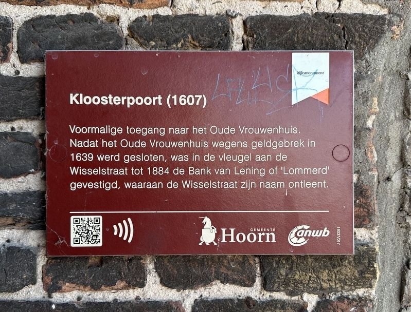 Kloosterpoort / Convent Gate Marker image. Click for full size.