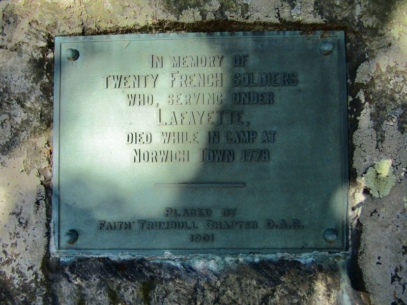 Twenty French Soldiers Memorial Marker image. Click for full size.