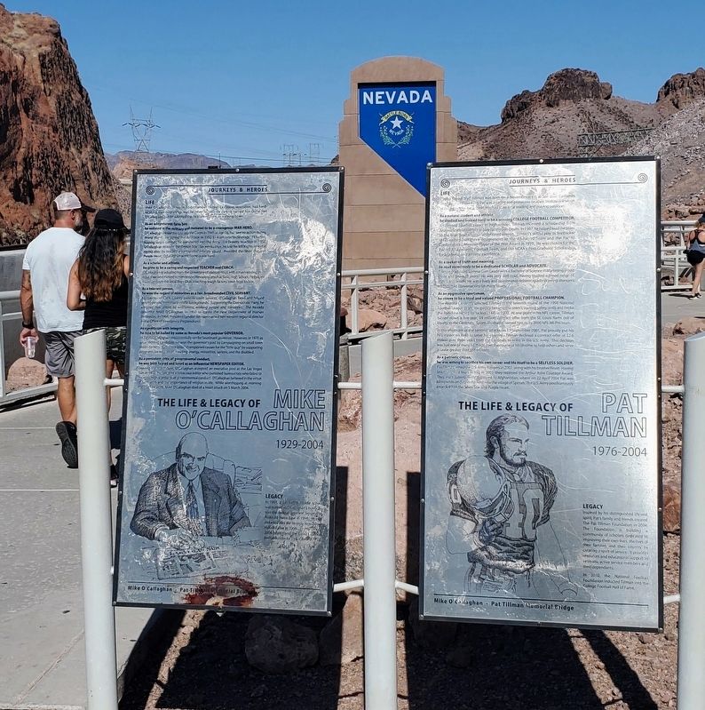 The Life and Legacy of Mike O'Callaghan and Pat Tillman Marker image. Click for full size.