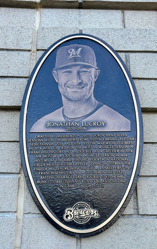 Jonathan Lucroy Marker image. Click for full size.