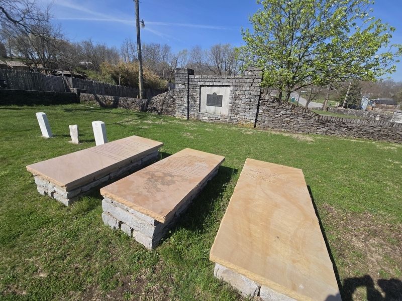 Elizabeth Dunn McGohon gravestone is on the left near the far west wall of the Pioneer Cemetery image. Click for full size.