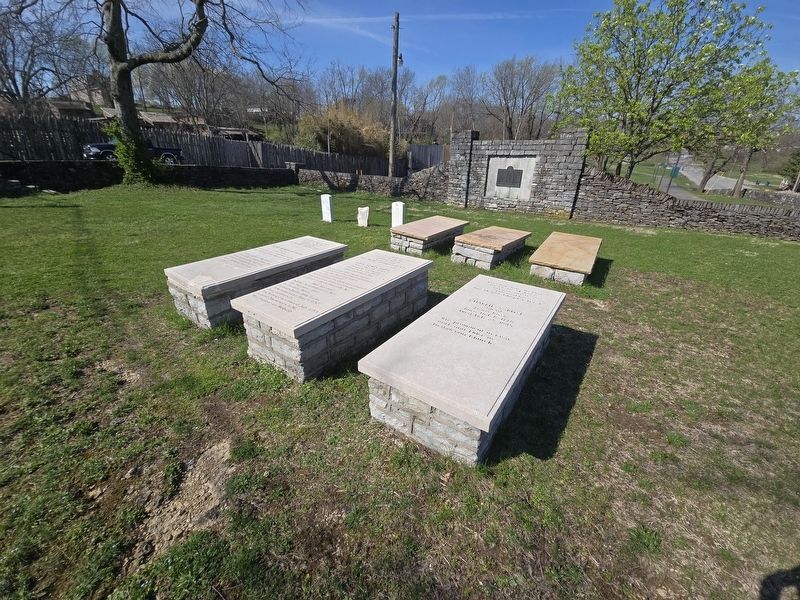 Capt. Lewis Rose Marker, the bottom center slab of the graves image. Click for full size.