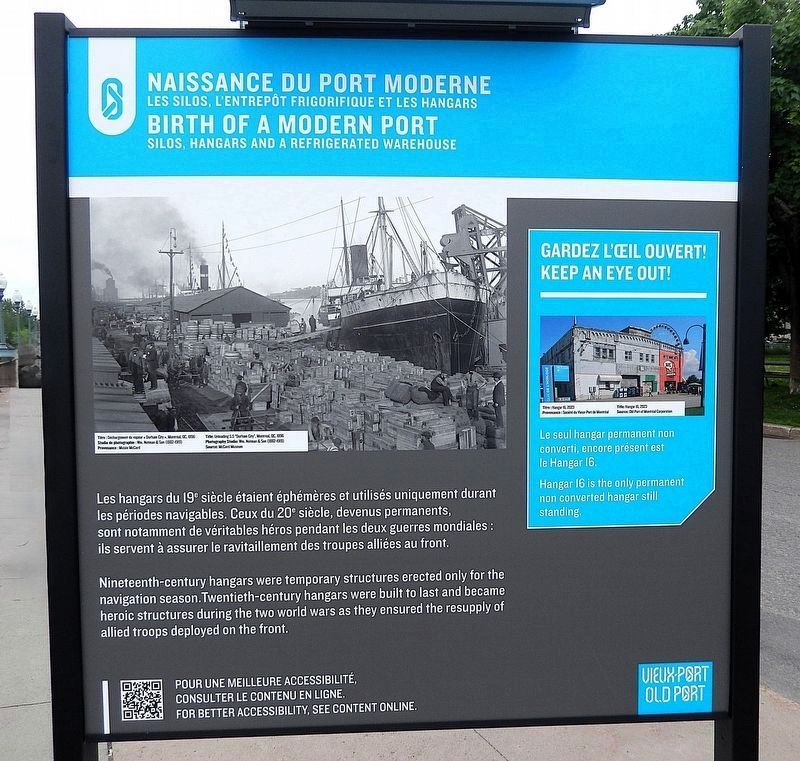 Naissance du port moderne/Birth of a Modern Port Marker (<i>north side</i>). Click for full size. Naissance du port moderne/Birth of a Modern Port Marker (<i>north side</i>) image. Click for full size.