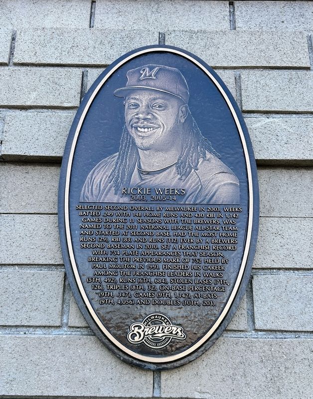 Rickie Weeks Marker. Click for full size. Rickie Weeks Marker image. Click for full size.