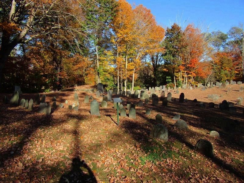Once upon a time in Norwich...Marker <br>at Hannah Arnold gravesite image. Click for full size.