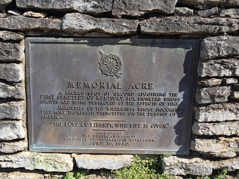 Memorial Acre Marker. Click for full size. Memorial Acre Marker image. Click for full size.