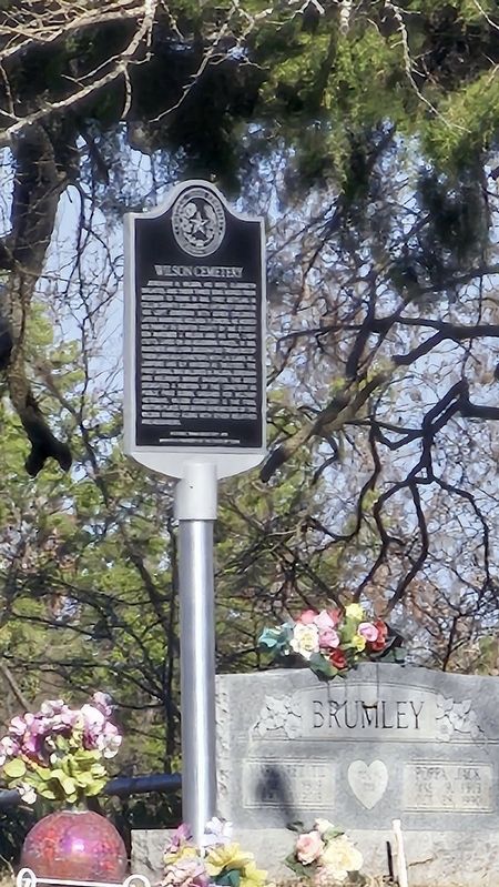 Wilson Cemetery Marker. Click for full size. Wilson Cemetery Marker image. Click for full size.