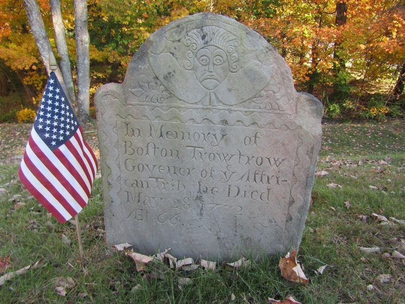Gravestone of Boston Trowtrow image. Click for full size.