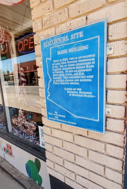 Mauk Building Marker. Click for full size. Mauk Building Marker image. Click for full size.