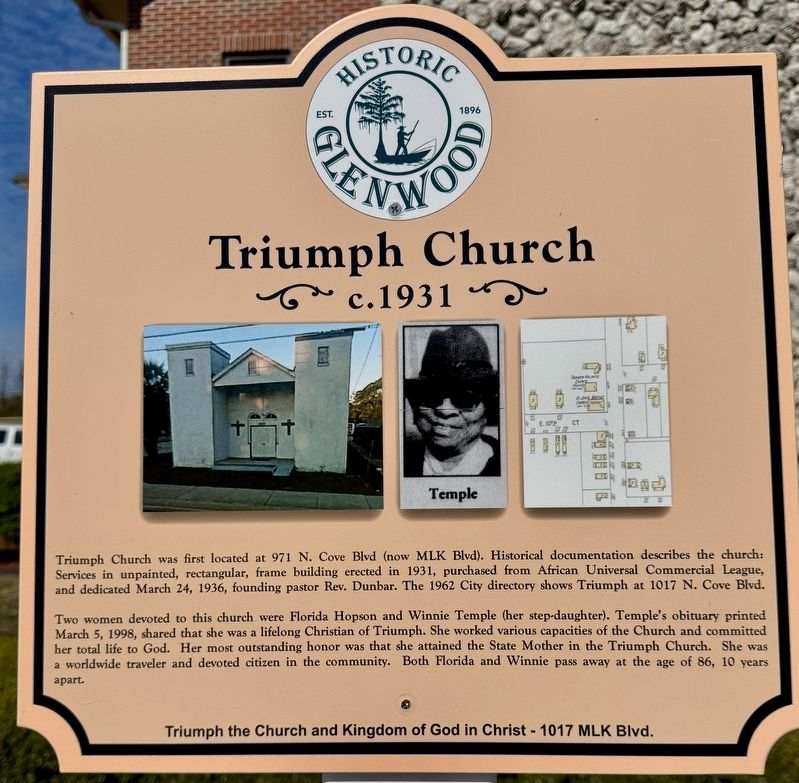 Triumph Church Marker. Click for full size. Triumph Church Marker image. Click for full size.