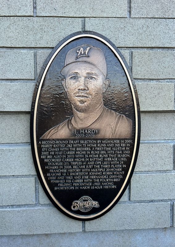 J.J. Hardy Marker. Click for full size. J.J. Hardy Marker image. Click for full size.