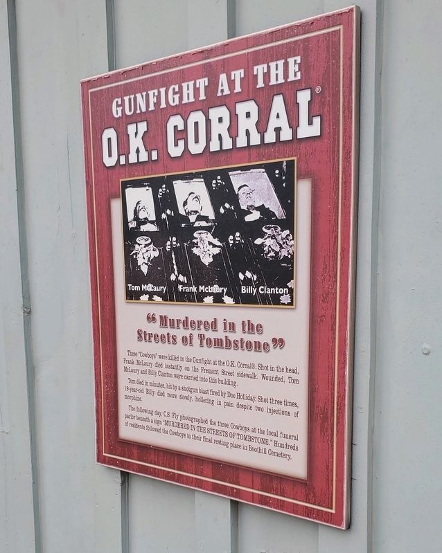 Gunfight at the O.K. Corral Marker image. Click for full size.