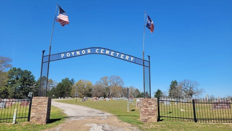 Poynor Cemetery and Marker image. Click for full size.