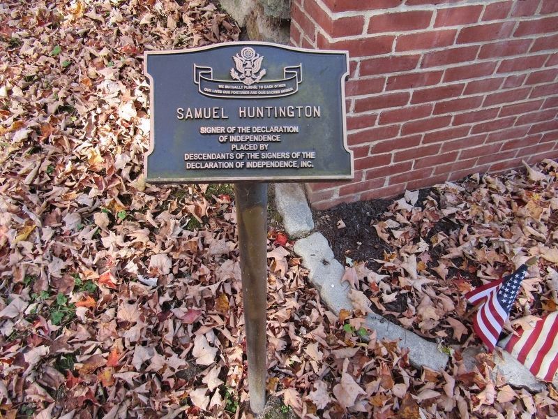 Samuel Huntington Marker. Click for full size. Samuel Huntington Marker image. Click for full size.