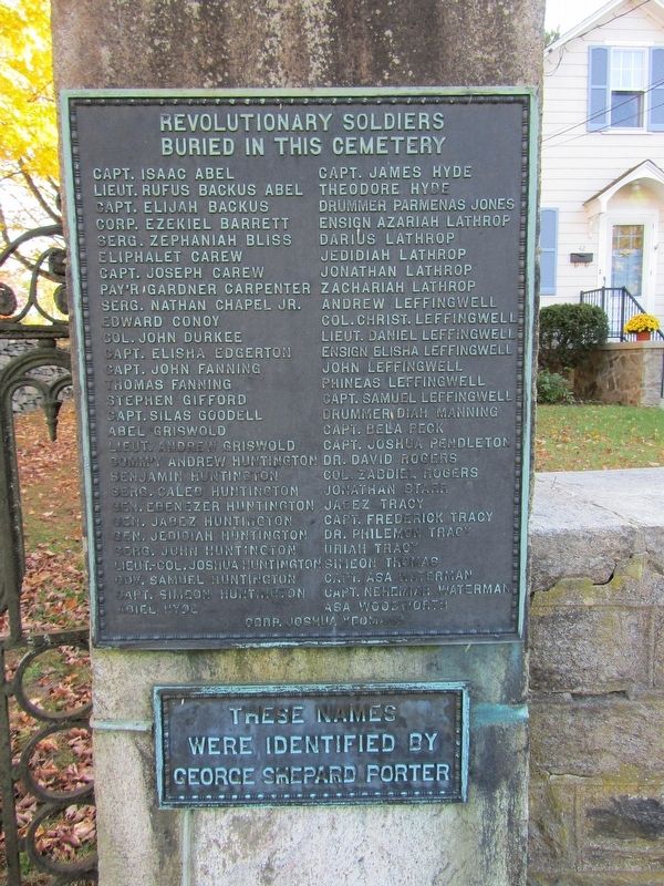 Revolutionary Soldiers Memorial Gates Marker image. Click for full size.