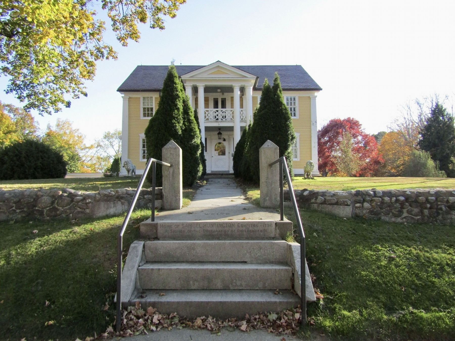View towards home of Samuel Huntington. Click for full size. View towards home of Samuel Huntington image. Click for full size.