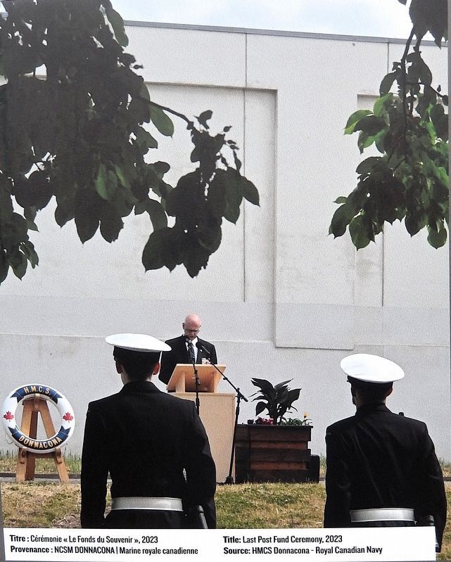 Marker detail: Last Post Fund Ceremony, 2023. Click for full size. Marker detail: Last Post Fund Ceremony, 2023 image. Click for full size.