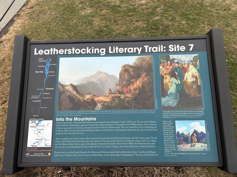 Leatherstocking Literary Trail: Site 7 Marker. Click for full size. Leatherstocking Literary Trail: Site 7 Marker image. Click for full size.