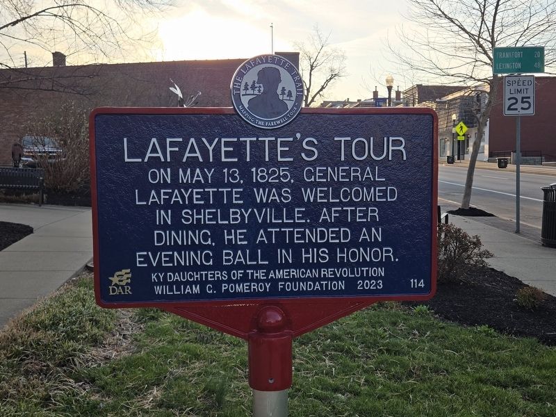 Lafayette's Tour Marker. Click for full size. Lafayette's Tour Marker image. Click for full size.