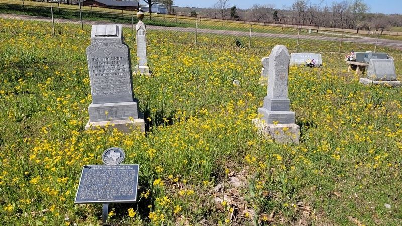 The Rev. Thomas Hunt Hall, M.D. gravestone and his wife�s gravestone image. Click for full size.