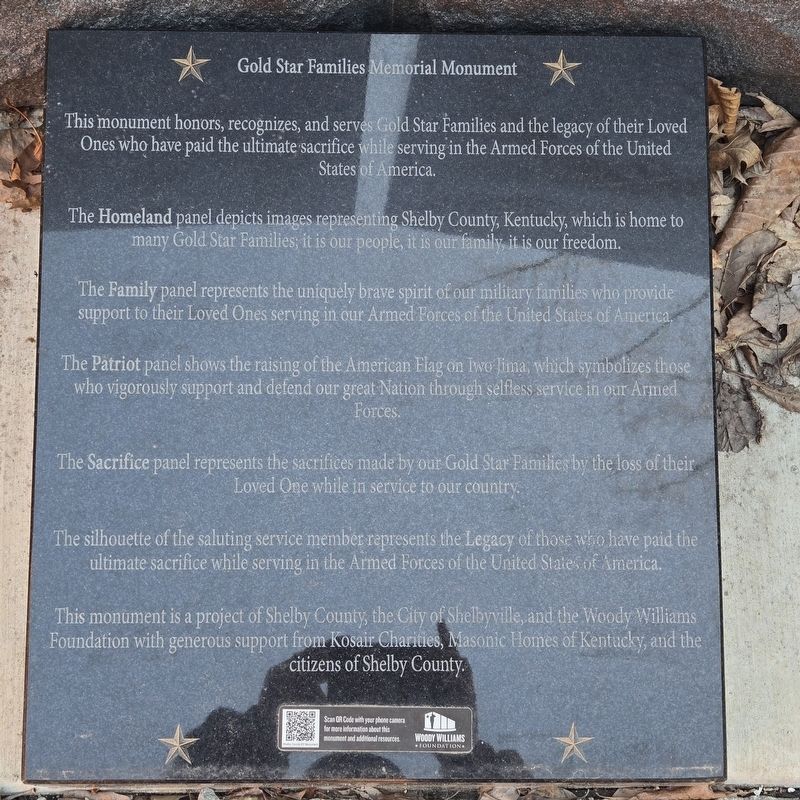 Gold Star Families Memorial Monument Marker. Click for full size. Gold Star Families Memorial Monument Marker image. Click for full size.