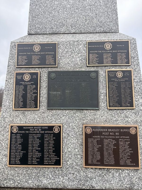 East-facing side of the War Veterans Memorial. Click for full size. East-facing side of the War Veterans Memorial image. Click for full size.