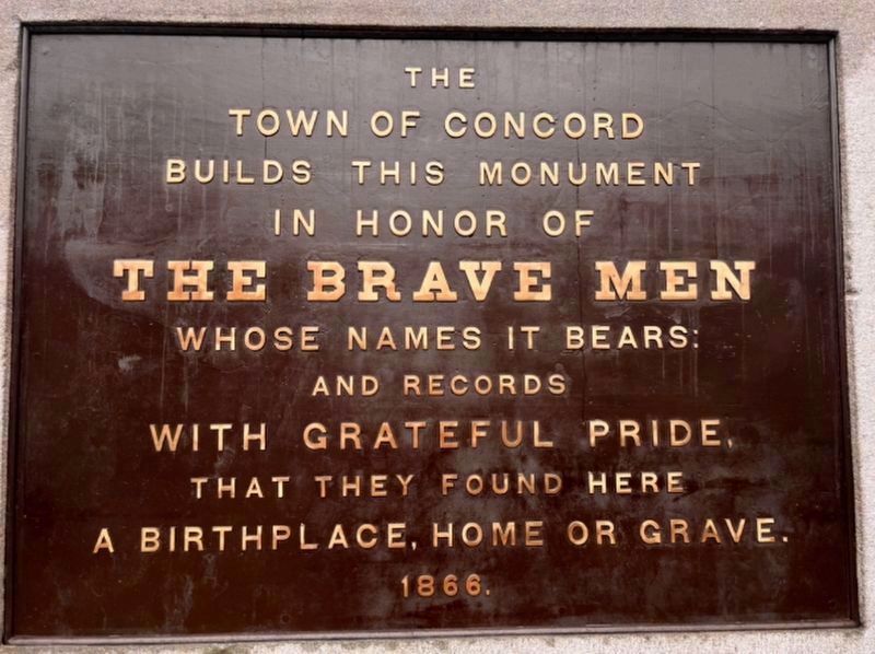 Concord Massachusetts Civil War Memorial. Click for full size. Concord Massachusetts Civil War Memorial image. Click for full size.