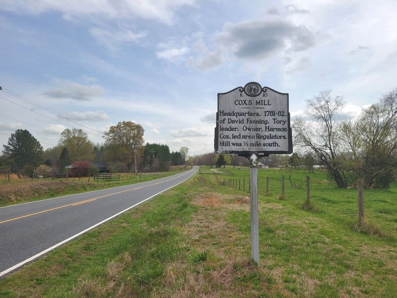 Coxs Mill Marker. Click for full size. Coxs Mill Marker image. Click for full size.