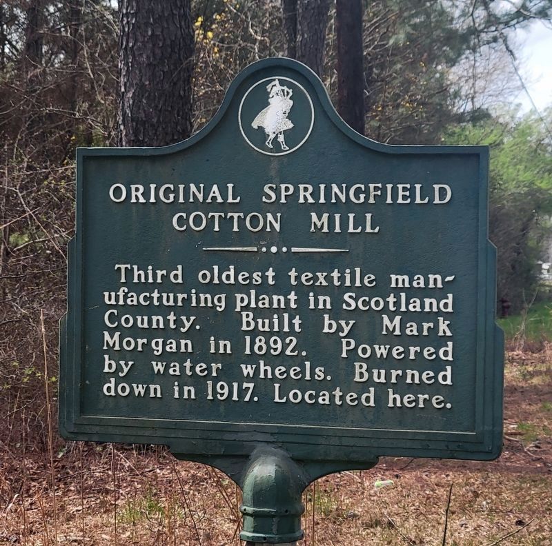 Original Springfield Cotton Mill Marker image. Click for full size.