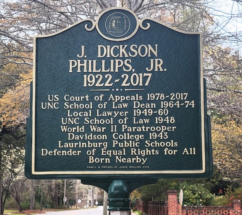 J. Dickson Phillips, Jr. Marker image. Click for full size.
