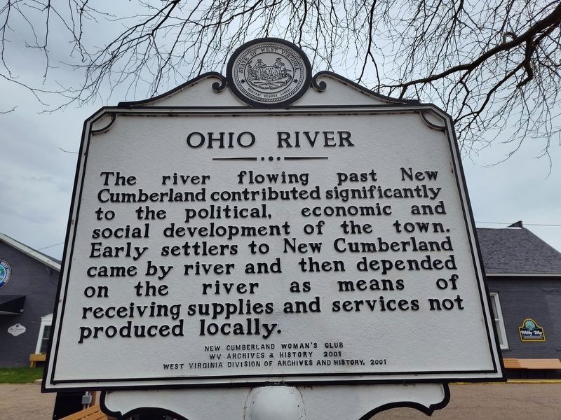 Ohio River Marker. Click for full size. Ohio River Marker image. Click for full size.