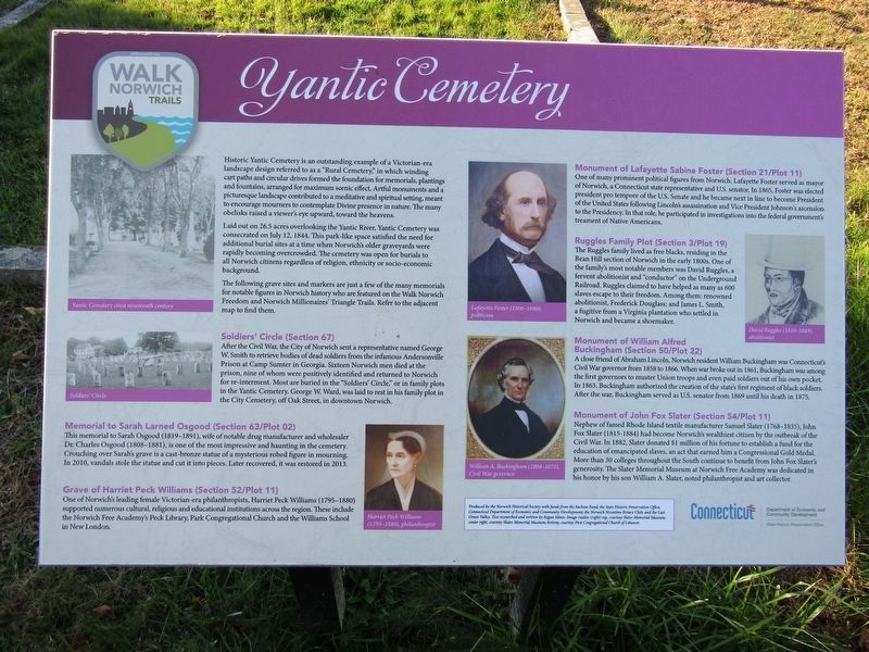 Yantic Cemetery Marker image. Click for full size.
