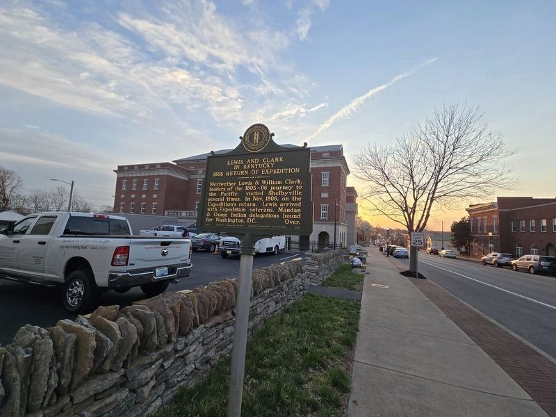 Lewis and Clark in Kentucky 1806 Return of Expedition side in front of Judicial Center parking lot. Click for full size. Lewis and Clark in Kentucky 1806 Return of Expedition side in front of Judicial Center parking lot image. Click for full size.