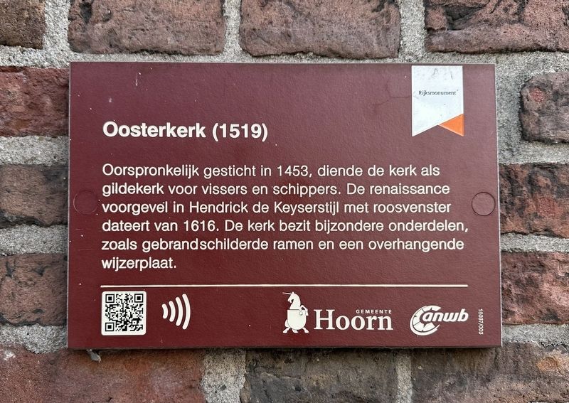 Oosterkerk / Eastern Church Marker image. Click for full size.