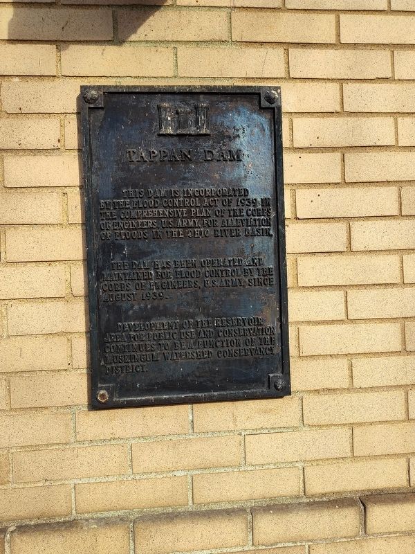 Tappan Dam Marker. Click for full size. Tappan Dam Marker image. Click for full size.