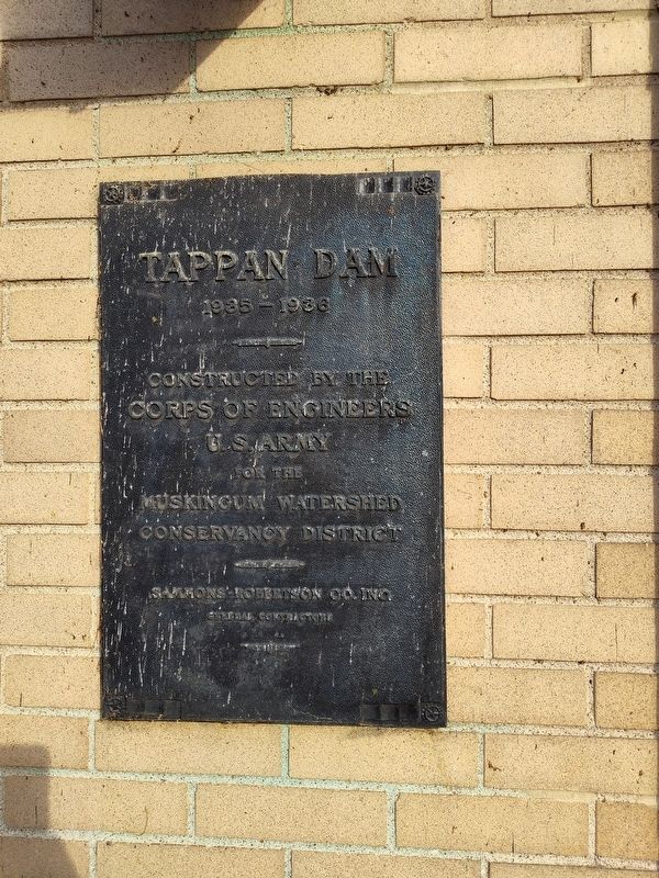 Tappan Dam Marker. Click for full size. Tappan Dam Marker image. Click for full size.