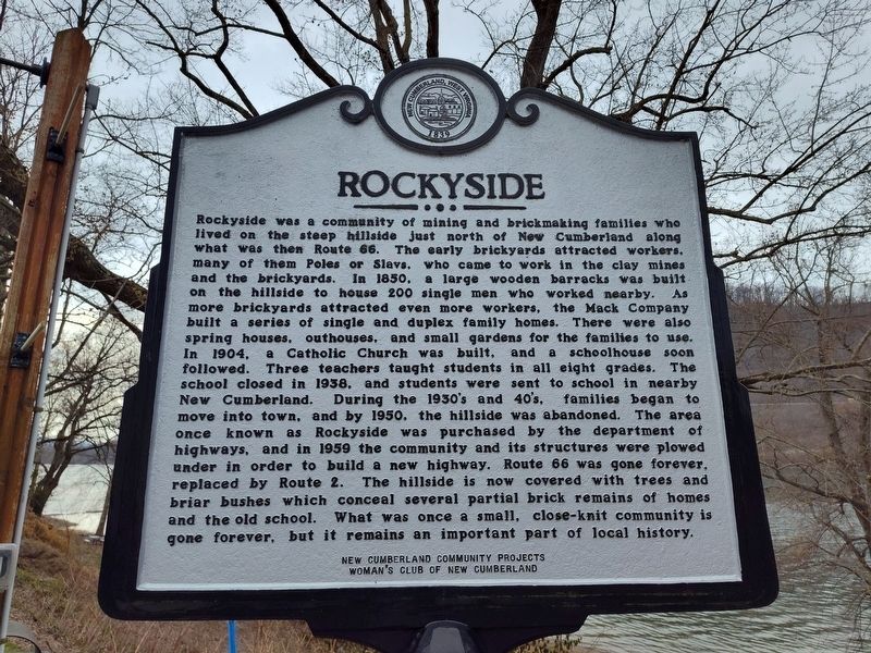 Rockyside side of marker image. Click for full size.