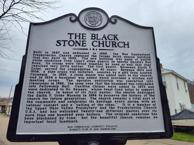 The Black Stone Church side of marker image. Click for full size.