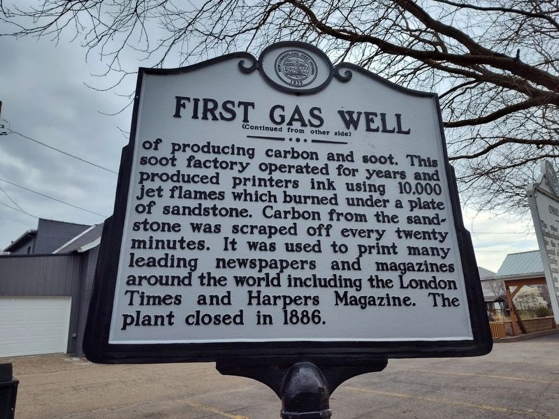 First Gas Well Marker, Side Two image. Click for full size.