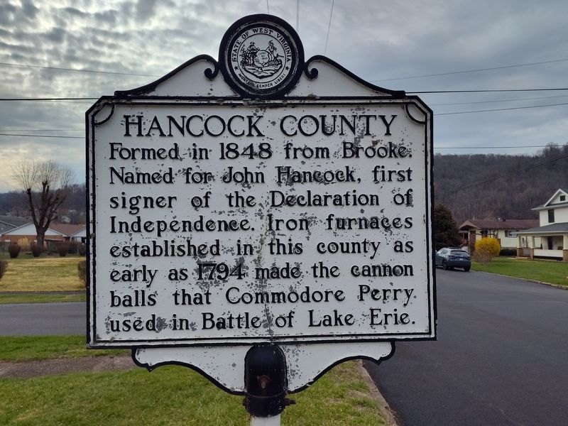 Hancock County side of marker. Click for full size. Hancock County side of marker image. Click for full size.
