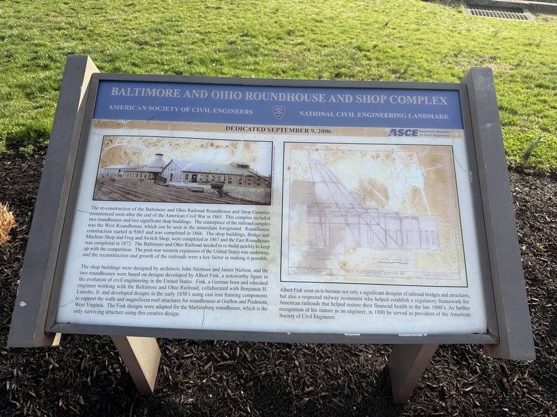 Baltimore and Ohio Roundhouse and Shop Complex Marker image. Click for full size.