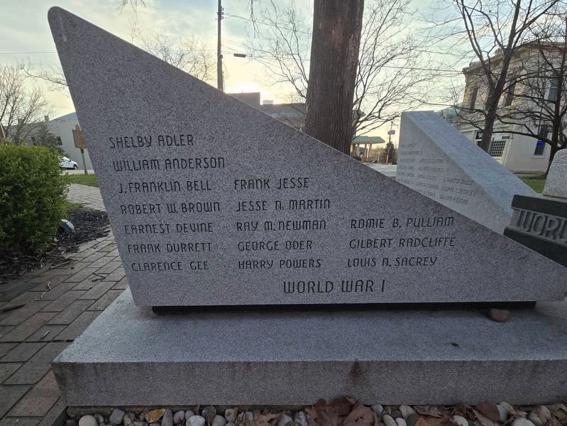 World War I, north side of the sculpture, side one. Click for full size. World War I, north side of the sculpture, side one image. Click for full size.