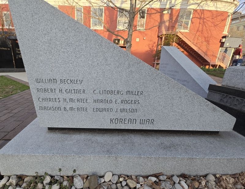Korean War, south side of the sculpture, side one. Click for full size. Korean War, south side of the sculpture, side one image. Click for full size.